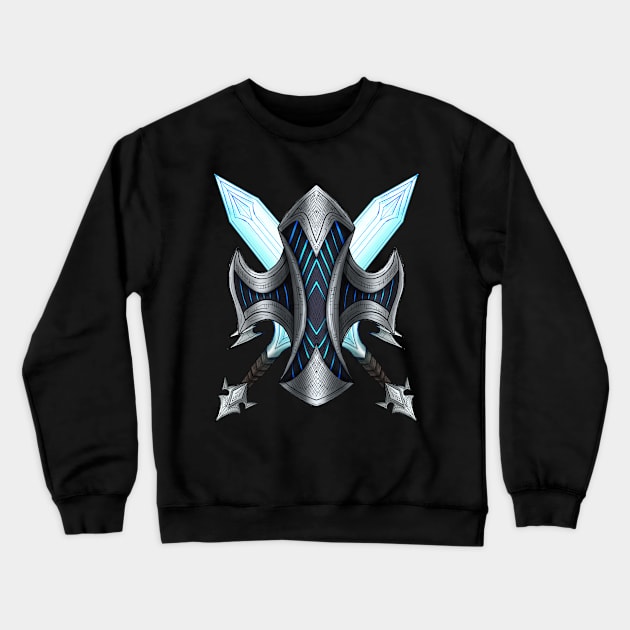 Futuristic Shield Crewneck Sweatshirt by TimeSkiff